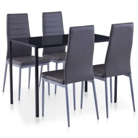 5-piece gray dining table and chairs set by , Furniture sets for kitchens and dining rooms - Ref: Foro24-281695, Price: 210,4...