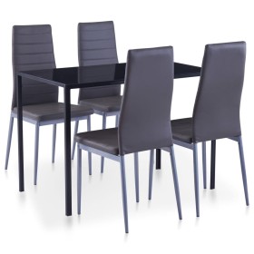 5-teiliger Esstisch und Stühle Set grau von , Möbelsets für Küchen und Esszimmer - Ref: Foro24-281695, Preis: 218,32 €, Rabat...
