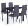 5-teiliger Esstisch und Stühle Set grau von , Möbelsets für Küchen und Esszimmer - Ref: Foro24-281695, Preis: 218,32 €, Rabat...