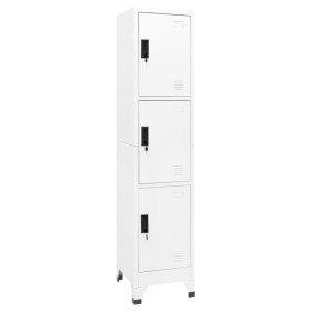 Taquilla de acero blanco 38x45x180 cm de , Taquillas y armarios de almacenamiento - Ref: Foro24-339780, Precio: 162,91 €, Des...