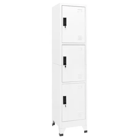 Taquilla de acero blanco 38x45x180 cm de , Taquillas y armarios de almacenamiento - Ref: Foro24-339780, Precio: 166,05 €, Des...