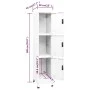 Taquilla de acero blanco 38x45x180 cm de , Taquillas y armarios de almacenamiento - Ref: Foro24-339780, Precio: 166,05 €, Des...