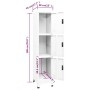 Weißer Stahlspind 38x45x180 cm von , Schließfächer und Lagerschränke - Ref: Foro24-339780, Preis: 162,91 €, Rabatt: %