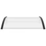 Black and transparent PC door canopy 120x75 cm by vidaXL, Awnings - Ref: Foro24-144813, Price: 51,88 €, Discount: %