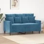 2 seater blue velvet sofa 120 cm by , Sofas - Ref: Foro24-359302, Price: 236,06 €, Discount: %