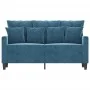 2 seater blue velvet sofa 120 cm by , Sofas - Ref: Foro24-359302, Price: 236,06 €, Discount: %