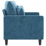 2-Sitzer-Sofa aus blauem Samt, 120 cm von , Sofas - Ref: Foro24-359302, Preis: 195,45 €, Rabatt: %