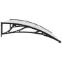 Black and transparent PC door canopy 120x75 cm by vidaXL, Awnings - Ref: Foro24-144813, Price: 51,88 €, Discount: %