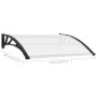 Black and transparent PC door canopy 120x75 cm by vidaXL, Awnings - Ref: Foro24-144813, Price: 51,88 €, Discount: %