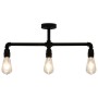 Black ceiling lamp 3 E27 bulbs by vidaXL, Lamps - Ref: Foro24-281628, Price: 48,41 €, Discount: %