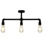 Schwarze Deckenleuchte mit 3 E27-Glühbirnen von vidaXL, Lampen - Ref: Foro24-281628, Preis: 47,65 €, Rabatt: %
