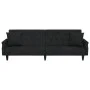 Black velvet sofa bed with armrests by , Sofas - Ref: Foro24-351948, Price: 284,69 €, Discount: %