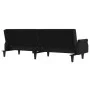 Black velvet sofa bed with armrests by , Sofas - Ref: Foro24-351948, Price: 284,69 €, Discount: %
