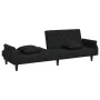 Black velvet sofa bed with armrests by , Sofas - Ref: Foro24-351948, Price: 284,69 €, Discount: %