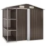 Gartenhaus mit braunem Eisenregal 205x130x183 cm von , Schuppen - Ref: Foro24-47105, Preis: 248,88 €, Rabatt: %