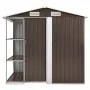 Gartenhaus mit braunem Eisenregal 205x130x183 cm von , Schuppen - Ref: Foro24-47105, Preis: 248,88 €, Rabatt: %