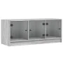 TV-Möbel mit grauen Sonoma-Glastüren 102x37x42 cm. von , TV-Möbel - Ref: Foro24-836411, Preis: 68,46 €, Rabatt: %