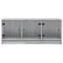 TV-Möbel mit grauen Sonoma-Glastüren 102x37x42 cm. von , TV-Möbel - Ref: Foro24-836411, Preis: 68,46 €, Rabatt: %