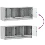 TV-Möbel mit grauen Sonoma-Glastüren 102x37x42 cm. von , TV-Möbel - Ref: Foro24-836411, Preis: 68,46 €, Rabatt: %