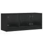 Fernsehmöbel mit schwarzen Glastüren 102x37x42 cm von , TV-Möbel - Ref: Foro24-836407, Preis: 73,91 €, Rabatt: %