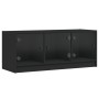 Fernsehmöbel mit schwarzen Glastüren 102x37x42 cm von , TV-Möbel - Ref: Foro24-836407, Preis: 74,91 €, Rabatt: %