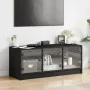 Fernsehmöbel mit schwarzen Glastüren 102x37x42 cm von , TV-Möbel - Ref: Foro24-836407, Preis: 73,91 €, Rabatt: %