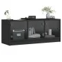 Fernsehmöbel mit schwarzen Glastüren 102x37x42 cm von , TV-Möbel - Ref: Foro24-836407, Preis: 73,91 €, Rabatt: %