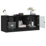 Fernsehmöbel mit schwarzen Glastüren 102x37x42 cm von , TV-Möbel - Ref: Foro24-836407, Preis: 74,91 €, Rabatt: %