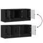 Fernsehmöbel mit schwarzen Glastüren 102x37x42 cm von , TV-Möbel - Ref: Foro24-836407, Preis: 73,91 €, Rabatt: %