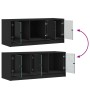 Fernsehmöbel mit schwarzen Glastüren 102x37x42 cm von , TV-Möbel - Ref: Foro24-836407, Preis: 74,91 €, Rabatt: %