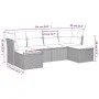 Set de sofás de jardín 6 piezas y cojines ratán sintético negro by , Garden sets - Ref: Foro24-3249844, Price: 365,26 €, Disc...