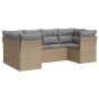Gartensofa-Set mit 6-teiligen Kissen aus synthetischem Rattan in Beige. von , Gartensets - Ref: Foro24-3249948, Preis: 429,02...