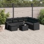 Set de sofás de jardín 8 piezas y cojines ratán sintético negro by , Modular outdoor sofas - Ref: Foro24-3251642, Price: 511,...