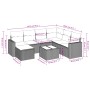 Set de sofás de jardín 8 piezas y cojines ratán sintético negro by , Modular outdoor sofas - Ref: Foro24-3251642, Price: 511,...