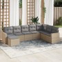 Juego de sofás de jardín con cojines beige 8 pzas ratán PE by , Modular outdoor sofas - Ref: Foro24-3251696, Price: 533,14 €,...