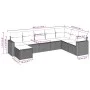 Gartensofagarnitur mit beigen Kissen, 8-teilig, aus PE-Rattan. von , Modulare Sofas für den Außenbereich - Ref: Foro24-325169...