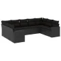 Set de sofás de jardín 8 piezas y cojines ratán sintético negro by , Modular outdoor sofas - Ref: Foro24-3251732, Price: 606,...