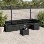 Set de comedor de jardín 7 pzas y cojines ratán sintético negro by , Garden sets - Ref: Foro24-3218985, Price: 460,03 €, Disc...