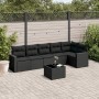 Set de comedor de jardín 7 pzas y cojines ratán sintético negro by , Garden sets - Ref: Foro24-3218985, Price: 446,97 €, Disc...