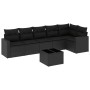 Garten-Essgruppe 7-teilig mit schwarzen Polstern aus synthetischem Rattan von , Gartensets - Ref: Foro24-3218985, Preis: 446,...
