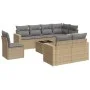 Set de sofás de jardín 9 pzas con cojines ratán sintético beige by , Modular outdoor sofas - Ref: Foro24-3251586, Price: 666,...