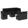 Set de sofás de jardín 8 piezas y cojines ratán sintético negro by , Garden sets - Ref: Foro24-3219065, Price: 550,22 €, Disc...
