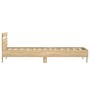 Sonoma oak engineered wood bed with headboard 75x190 cm by , Beds and slatted bases - Ref: Foro24-838570, Price: 71,93 €, Dis...