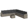Gartensofa-Set, 10-teilig, mit grauen Polstern aus synthetischem Rattan von , Gartensets - Ref: Foro24-3219090, Preis: 568,51...