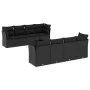 Set de sofás de jardín 8 piezas y cojines ratán sintético negro by , Garden sets - Ref: Foro24-3217305, Price: 570,81 €, Disc...