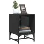 Mesitas de noche con puertas de vidrio 2 uds negro 35x37x50 cm de , Mesitas de noche - Ref: Foro24-836521, Precio: 47,03 €, D...