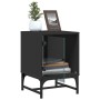 Nachttische mit Glastüren 2 Stück Schwarz 35x37x50 cm von , Nachttische - Ref: Foro24-836521, Preis: 47,46 €, Rabatt: %