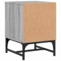 Mesita de noche con puerta de vidrio gris Sonoma 35x37x50 cm de , Mesitas de noche - Ref: Foro24-836528, Precio: 28,11 €, Des...