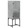 Nebenschrank mit grauer Glastür und Betonoptik 35x37x100 cm. von , Sideboards - Ref: Foro24-836556, Preis: 51,53 €, Rabatt: %