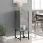 Armario auxiliar con puerta vidrio gris hormigón 35x37x100 cm by , Sideboards - Ref: Foro24-836556, Price: 50,90 €, Discount: %